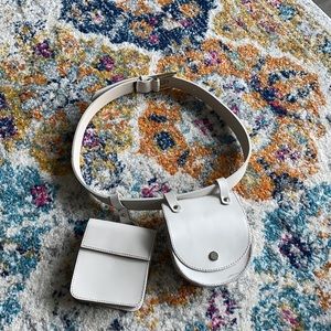 Ivory waist belt bag